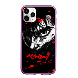 Чехол iPhone 11 Pro матовый ГАТС БЕРСЕРК BERSERK, цвет: 3D-фиолетовый