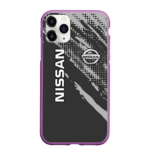 Чехол iPhone 11 Pro матовый Nissan Car Ниссан / 3D-Фиолетовый – фото 1