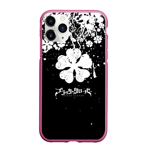 Чехол iPhone 11 Pro матовый Black clover: Asta / 3D-Малиновый – фото 1