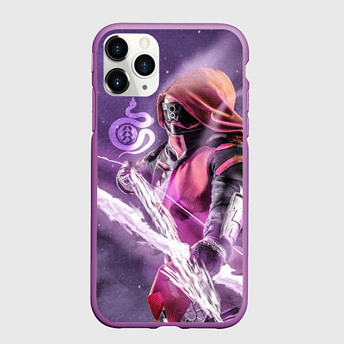 Чехол iPhone 11 Pro матовый DESTINY 2 HUNTER LOGO / 3D-Фиолетовый – фото 1