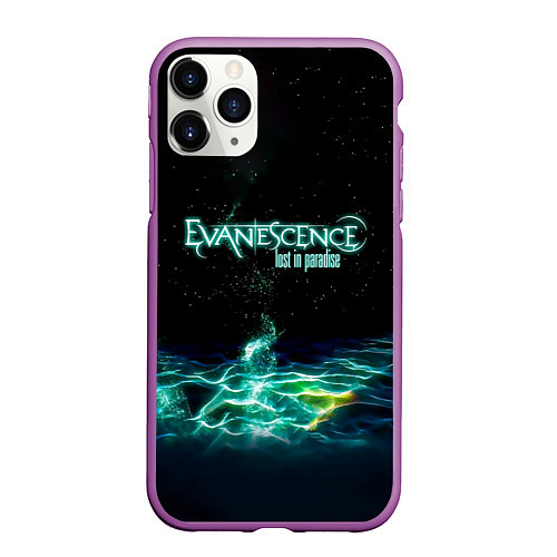 Чехол iPhone 11 Pro матовый Evanescence lost in paradise / 3D-Фиолетовый – фото 1