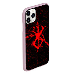 Чехол iPhone 11 Pro матовый Berserk: Трещена, цвет: 3D-розовый — фото 2