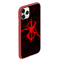 Чехол iPhone 11 Pro матовый Berserk: Трещена, цвет: 3D-красный — фото 2
