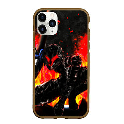 Чехол iPhone 11 Pro матовый БЕРСЕРК ОГНЕННЫЙ BERSERK, цвет: 3D-коричневый