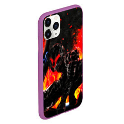 Чехол iPhone 11 Pro матовый БЕРСЕРК ОГНЕННЫЙ BERSERK, цвет: 3D-фиолетовый — фото 2