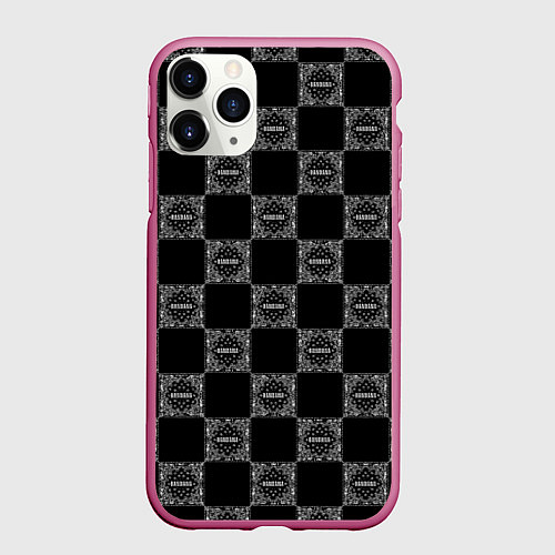 Чехол iPhone 11 Pro матовый KIZARU x BIG BABY TAPE BANDANA / 3D-Малиновый – фото 1