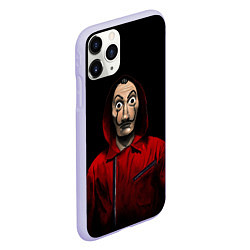 Чехол iPhone 11 Pro матовый Бумажный дом La Casa de Papel маска, цвет: 3D-светло-сиреневый — фото 2