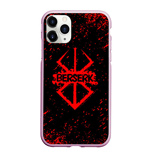 Чехол iPhone 11 Pro матовый BERSERK logo elements / 3D-Розовый – фото 1