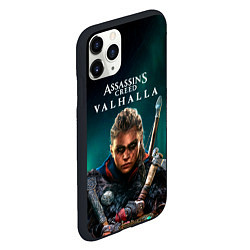 Чехол iPhone 11 Pro матовый Assassins Creed, Valhalla, цвет: 3D-черный — фото 2