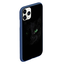 Чехол iPhone 11 Pro матовый Хочу быть кошкой, цвет: 3D-тёмно-синий — фото 2