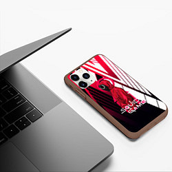 Чехол iPhone 11 Pro матовый Squid game, цвет: 3D-коричневый — фото 2