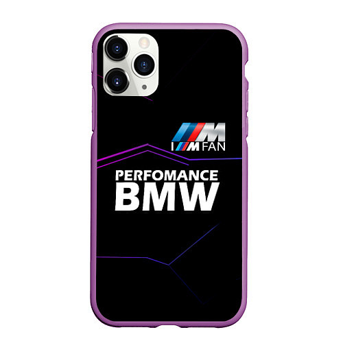 Чехол iPhone 11 Pro матовый BMW фанат / 3D-Фиолетовый – фото 1