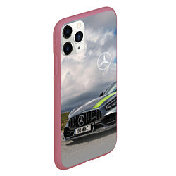 Чехол iPhone 11 Pro матовый Mercedes V8 Biturbo Racing Team AMG, цвет: 3D-малиновый — фото 2