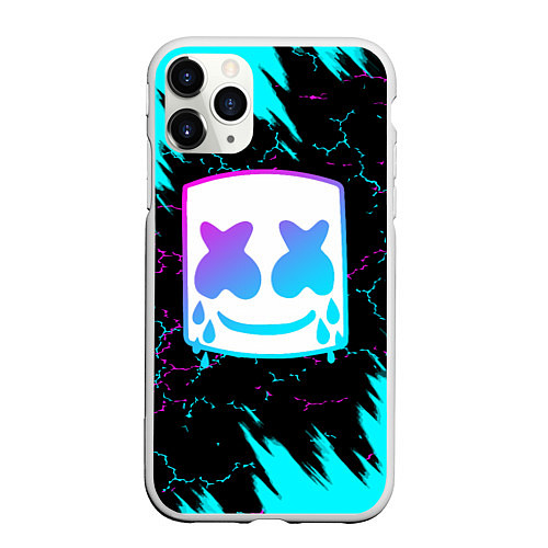 Чехол iPhone 11 Pro матовый MARSHMELLO NEON: МАРШМЕЛЛО НЕОН / 3D-Белый – фото 1