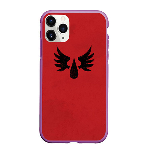 Чехол iPhone 11 Pro матовый Кровавые ангелы цвет легиона 9 / 3D-Фиолетовый – фото 1