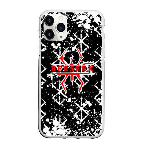 Чехол iPhone 11 Pro матовый Berserk Anime / 3D-Белый – фото 1