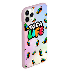 Чехол iPhone 11 Pro матовый Toca Life: Smile Logo, цвет: 3D-розовый — фото 2