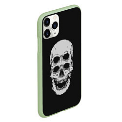 Чехол iPhone 11 Pro матовый Terrible Skull, цвет: 3D-салатовый — фото 2