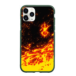 Чехол iPhone 11 Pro матовый БЕРСЕРК ОГНЕННОЕ КЛЕЙМО, цвет: 3D-темно-зеленый