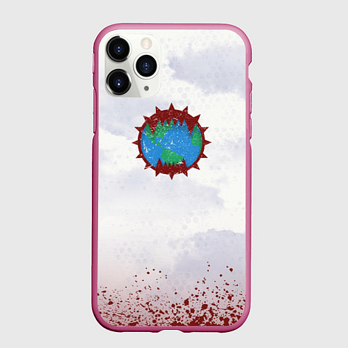 Чехол iPhone 11 Pro матовый Пожиратели миров до Ереси цвет легиона / 3D-Малиновый – фото 1