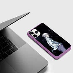Чехол iPhone 11 Pro матовый Макишима из Психо паспорт, цвет: 3D-фиолетовый — фото 2