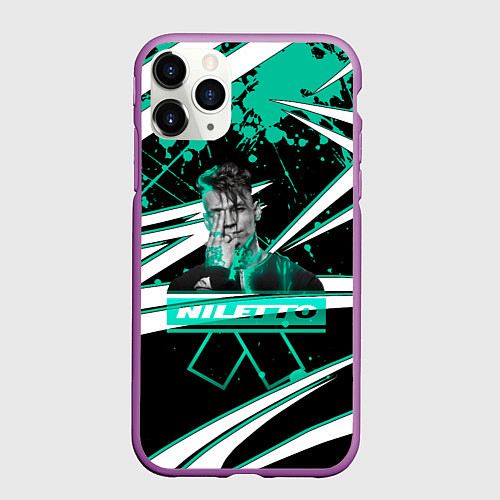 Чехол iPhone 11 Pro матовый Niletto: Данила Прытков / 3D-Фиолетовый – фото 1