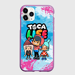 Чехол iPhone 11 Pro матовый ТОКА БОКА ГЕРОИ ГРЫ КРАСКИ, цвет: 3D-фиолетовый