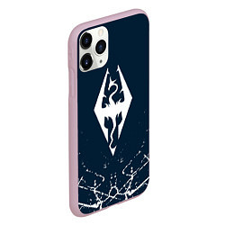 Чехол iPhone 11 Pro матовый THE ELDER SCROLLS SKYRIM ЭМБЛЕМА ДРАКОНА, цвет: 3D-розовый — фото 2