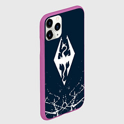 Чехол iPhone 11 Pro матовый THE ELDER SCROLLS SKYRIM ЭМБЛЕМА ДРАКОНА, цвет: 3D-фиолетовый — фото 2