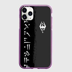 Чехол iPhone 11 Pro матовый THE ELDER SCROLLS SKYRIM FUS RO DAH, цвет: 3D-фиолетовый