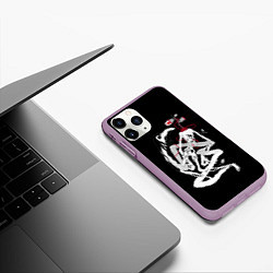 Чехол iPhone 11 Pro матовый СИРЕНОГОЛОВЫЙ И ЛОШАДЬ SIREN HEAD & HORSE, цвет: 3D-сиреневый — фото 2
