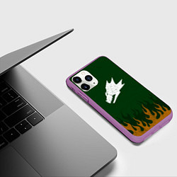 Чехол iPhone 11 Pro матовый Саламандры цвет легиона, цвет: 3D-фиолетовый — фото 2