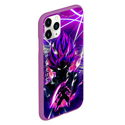 Чехол iPhone 11 Pro матовый Гоку Блек Anime Dragon Ball Super Saiyan, цвет: 3D-фиолетовый — фото 2