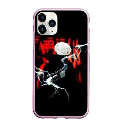 Чехол iPhone 11 Pro матовый Аниме Канеки Кен Токийский Гуль Tokyo Ghoul, цвет: 3D-розовый