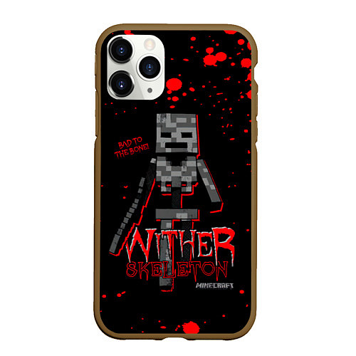 Чехол iPhone 11 Pro матовый WITHER SKELETON / 3D-Коричневый – фото 1