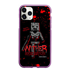 Чехол iPhone 11 Pro матовый WITHER SKELETON, цвет: 3D-фиолетовый