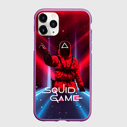 Чехол iPhone 11 Pro матовый Игра в кальмара - выстрел, цвет: 3D-фиолетовый