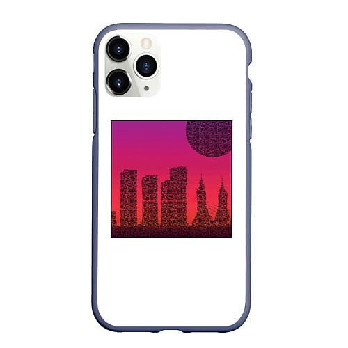 Чехол iPhone 11 Pro матовый QR-Town / 3D-Серый – фото 1