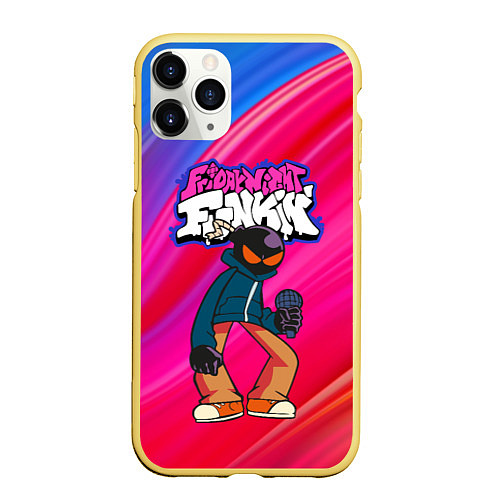 Чехол iPhone 11 Pro матовый Friday Night Funkin Fnf Bomb / 3D-Желтый – фото 1