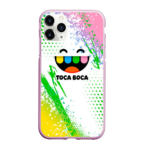 Чехол iPhone 11 Pro матовый Toca Boca: Улыбашка / 3D-Розовый – фото 1