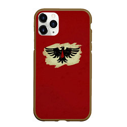 Чехол iPhone 11 Pro матовый Кровавые Вороны креатив, цвет: 3D-коричневый