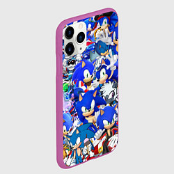 Чехол iPhone 11 Pro матовый SONIC СИНИЙ ЁЖ СОНИК, цвет: 3D-фиолетовый — фото 2