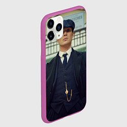Чехол iPhone 11 Pro матовый Томас Шелби позирует, цвет: 3D-фиолетовый — фото 2