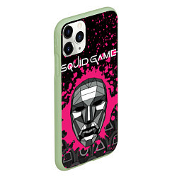 Чехол iPhone 11 Pro матовый ИГРА В КАЛЬМАРА SQUID GAME ВЕДУЩИЙ МАСКА, цвет: 3D-салатовый — фото 2