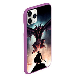 Чехол iPhone 11 Pro матовый Да начнётся битва, цвет: 3D-фиолетовый — фото 2
