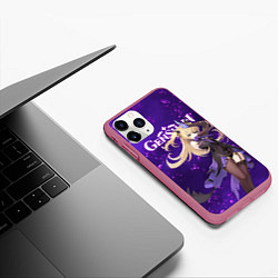 Чехол iPhone 11 Pro матовый ФИШЛЬ FISCHL ЭЛЕКТРО, цвет: 3D-малиновый — фото 2