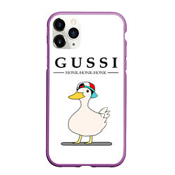 Чехол iPhone 11 Pro матовый GUSSI HONK BABY, цвет: 3D-фиолетовый