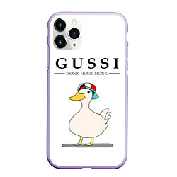 Чехол iPhone 11 Pro матовый GUSSI HONK BABY, цвет: 3D-светло-сиреневый