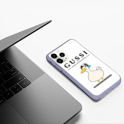 Чехол iPhone 11 Pro матовый GUSSI HONK BABY, цвет: 3D-светло-сиреневый — фото 2