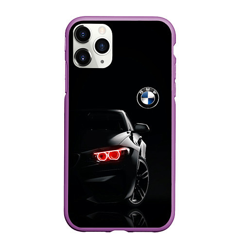 Чехол iPhone 11 Pro матовый BMW МИНИМЛ / 3D-Фиолетовый – фото 1